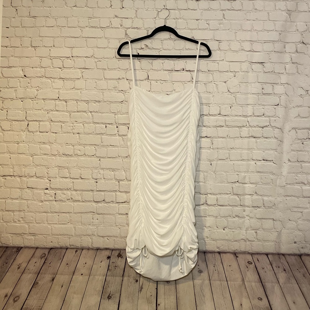 White mini dress